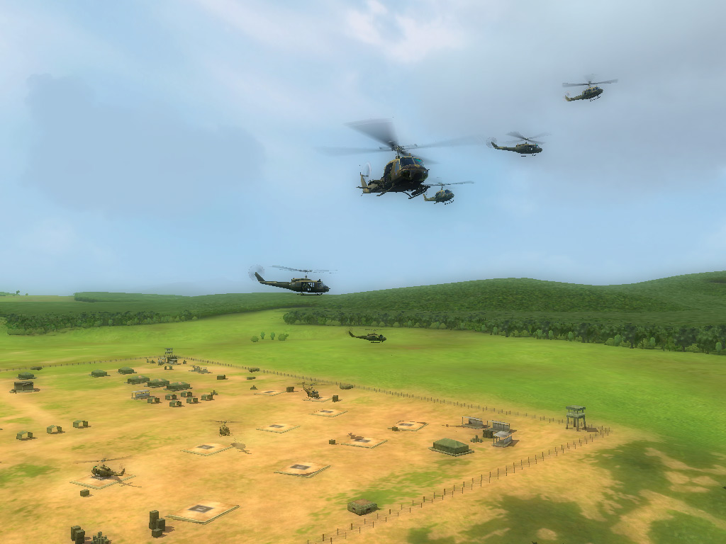 Скриншот из игры Вертолеты Вьетнама: UH-1 (Whirlwind of Vietnam: UH-1).  Просмотров 1208. Разрешение: 1024x768